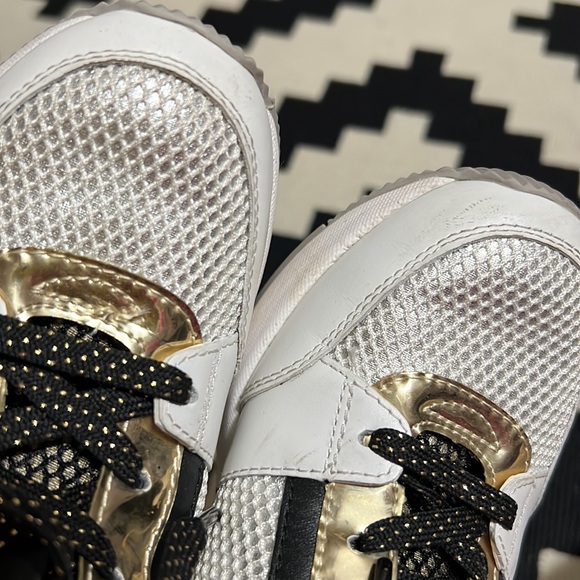 Michael Kors Gold Black Rose Gold White Wedge Sneakers - Picture 9 of 9